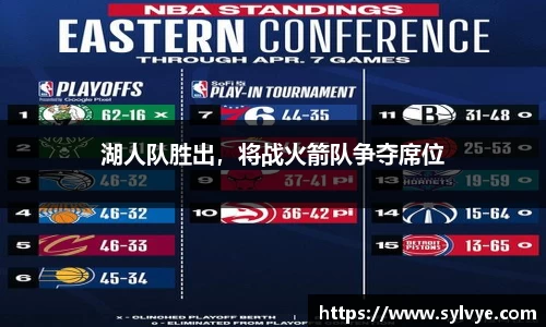 湖人队胜出，将战火箭队争夺席位