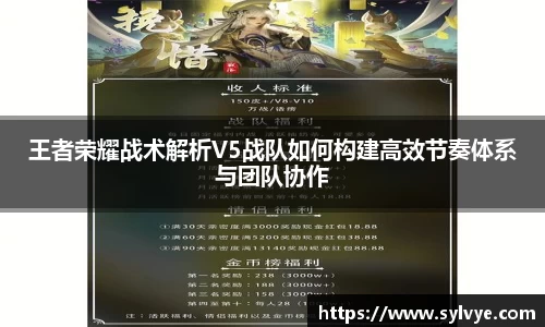 王者荣耀战术解析V5战队如何构建高效节奏体系与团队协作