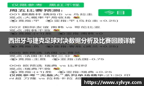 西班牙与捷克足球对决数据分析及比赛回顾详解